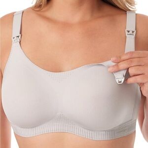 Gray Momcozy 2XL Nursing Maternity Pregnancy Bra Breastfeeding Seamless Comfort